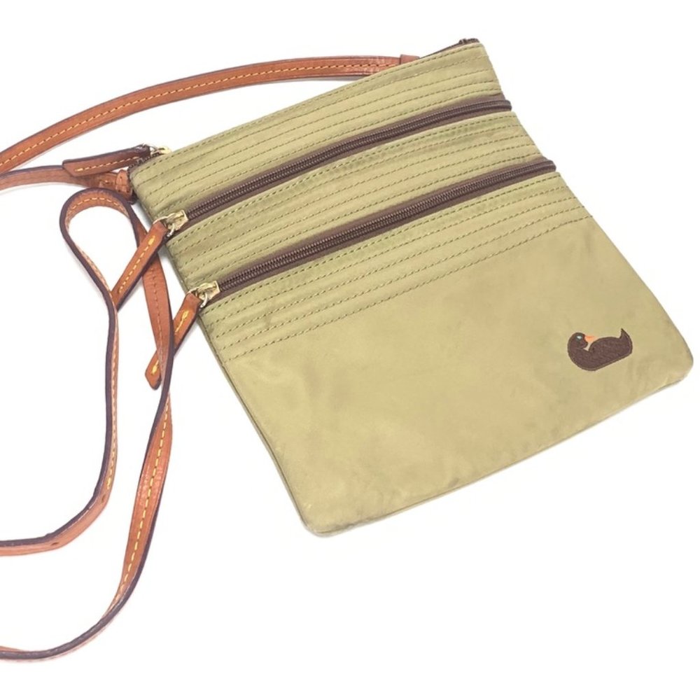 Dooney and Bourke Nylon Triple Zip Crossbody Bag